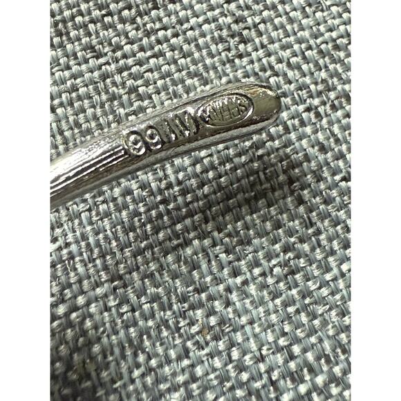 Sperry Leaf Brooch Silver Tone Signed Vintage MCM Classic Capsule Minimalist - Picture 2 of 5